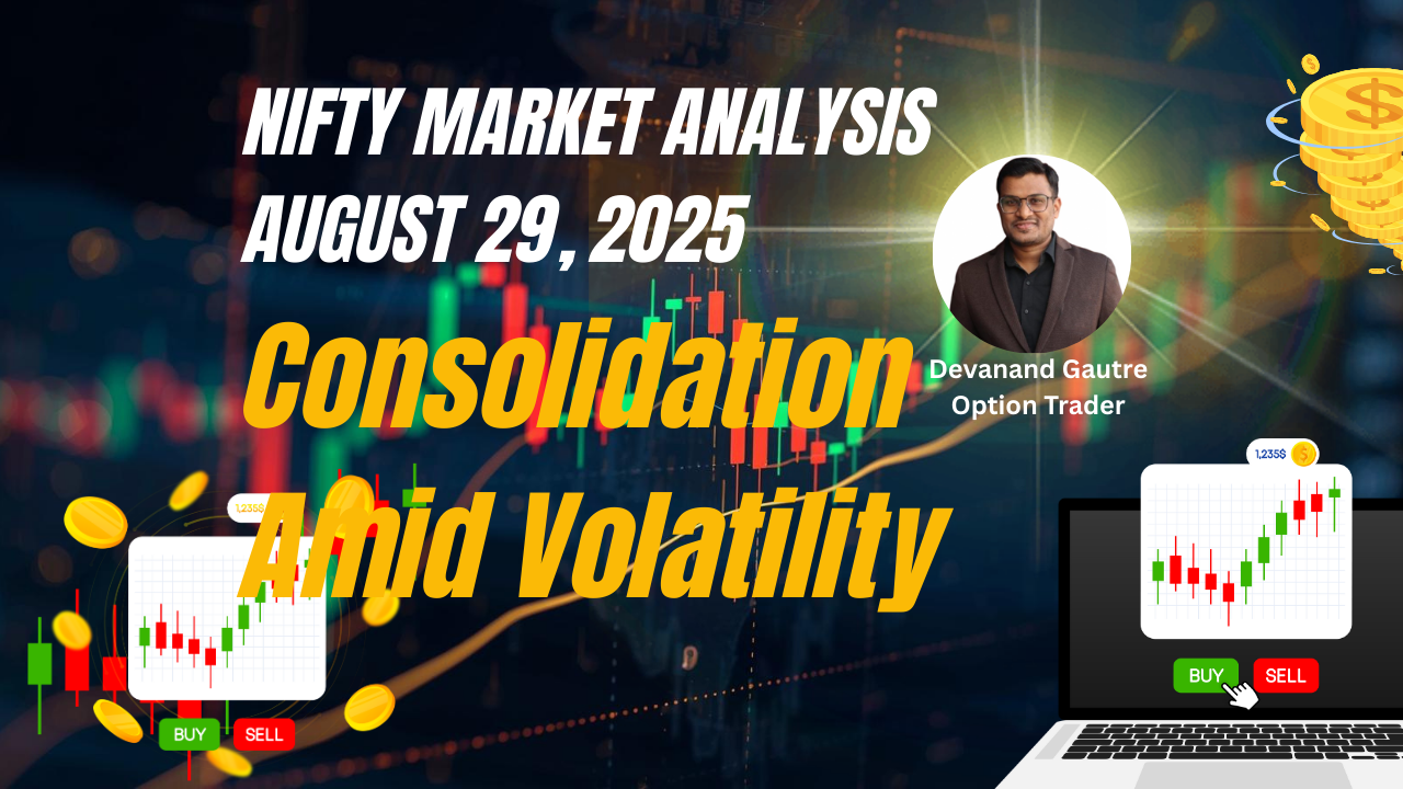 "Nifty market analysis," "order flow signals," "selling absorption," "delta divergence," "volatility," "options strategies," and "market consolidation